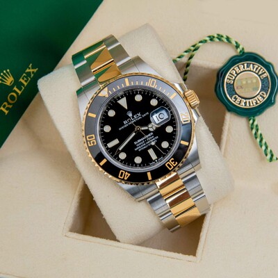 Rolex Submariner Ceramic Date Watch (Sliver & Gold Mix) (P02224)